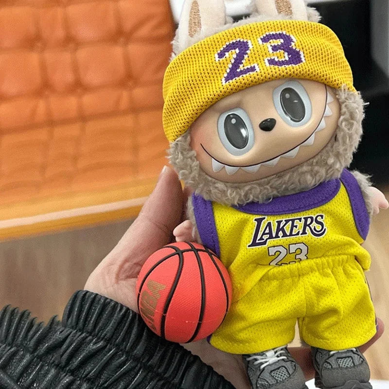 17Cm Labubu Clothes Mini Labubu Clothes Outfit Accessories for Basketball Playe Labubu Clothing Idol Athlete Clothing Gift