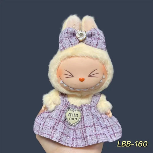 17cm Fashion Doll labubu Clothing Accessories Set Suitable