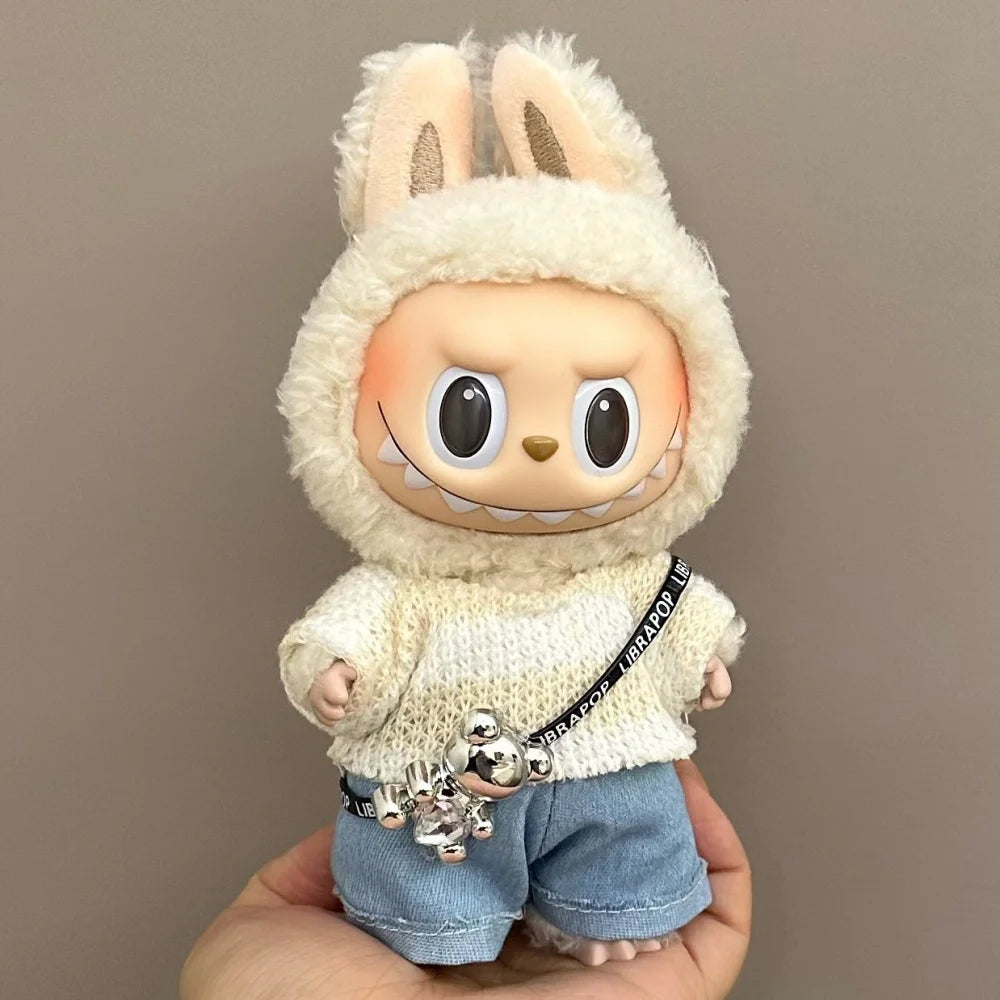 Doll Designer Clothes Suitable For V1/2/3 Labubu T-shirt Pants Little