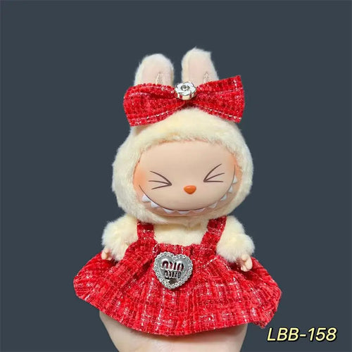 17cm Fashion Doll labubu Clothing Accessories Set Suitable