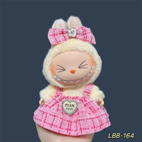 17cm Fashion Doll labubu Clothing Accessories Set Suitable