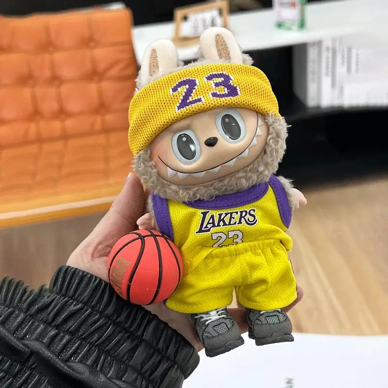 17Cm Labubu Clothes Mini Labubu Clothes Outfit Accessories for Basketball Playe Labubu Clothing Idol Athlete Clothing Gift